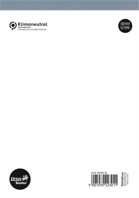 Bloc-notes Ursus Style A5 Page blanche Agrafé Papier Blanc Perforé 100 pages 10 unités