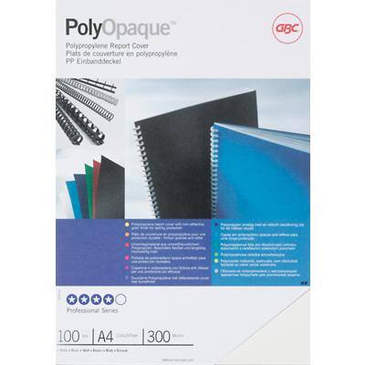 Couvertures de reliure PolyOpaque GBC A4 PVC 300 microns Blanc 100 Unités