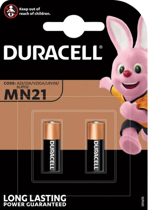 Piles Duracell Long Lasting MN21 8LR932 12V Alcaline 2 Unités