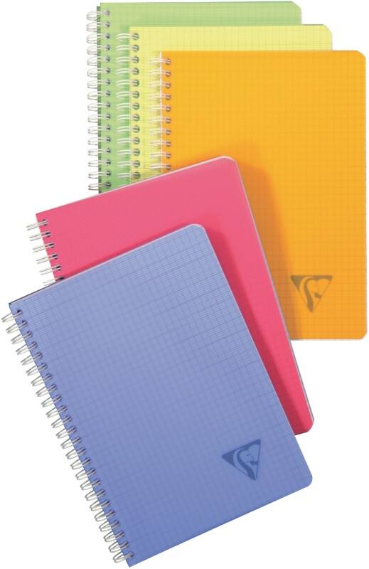 Cahier à spirales Clairefontaine Linicolor A5 Quadrillé Reliure spirale PP (Polypropylène) Assortiment 180 Pages 90 Feuilles