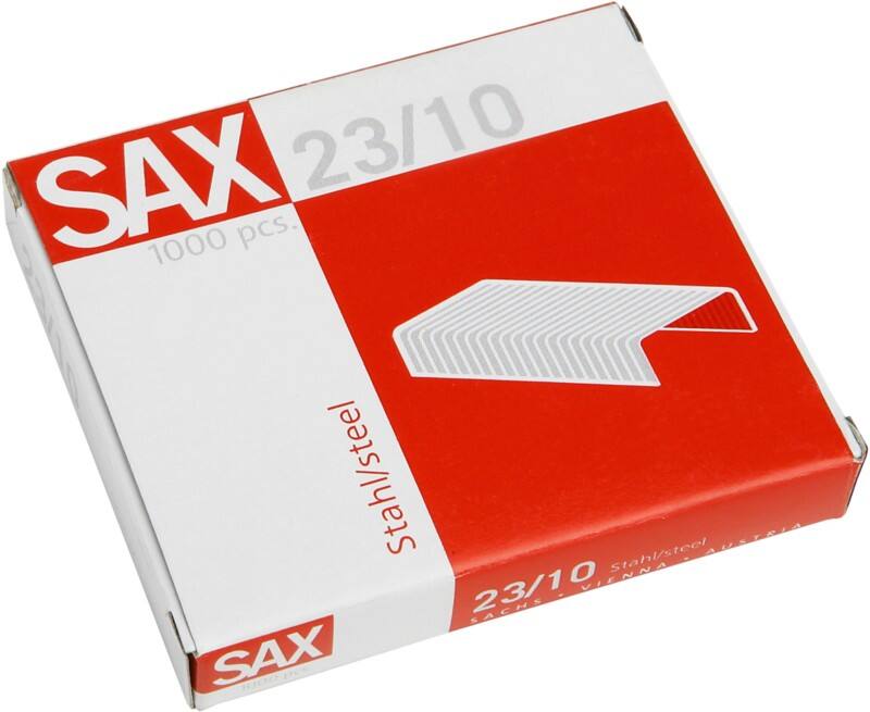 Agrafes SAX 23/10 1-201-03 Acier Argenté 1000 Agrafes