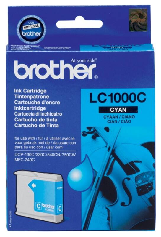 Cartouche jet d'encre Brother LC1000C D'origine Cyan