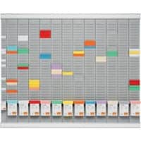 Planning hebdomadaire pour fiches T Nobo 80 (L) x 66 (H) cm Gris