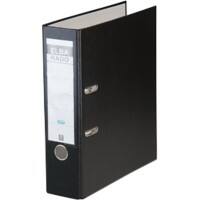 Classeur à levier ELBA Large Rado Brilliant A4 80 mm Noir 2 Anneaux Plastique