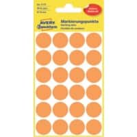 Pastilles autocollantes Avery 3173 Rond Adhésif Orange 18 x 18 mm 4 Feuilles de 24 Étiquettes