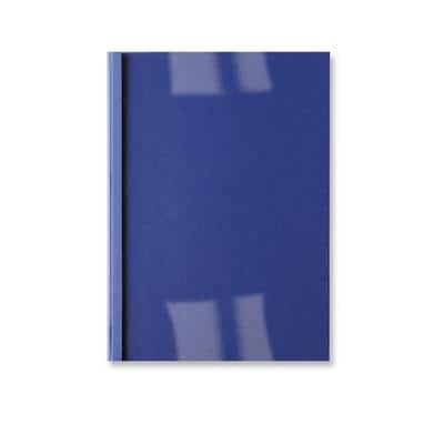 Couvertures de reliure thermique ThermaBind GBC A4 PVC, LeatherGrain 150 microns 3 mm Bleu 100 Unités