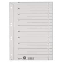 Intercalaires Leitz Alpha 1 à 10 A4 extra large Gris 10 intercalaires Carton 6 Perforations 60970085 100 Unités