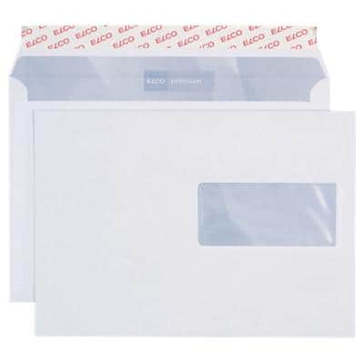 Enveloppes Elco Premium Avec fenêtre C5 229 (l) x 162 (h) mm Bande adhésive Blanc 100 g/m² 500 Unités