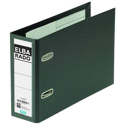 Classeur à levier ELBA Rado Plast A5 75 mm Noir 2 anneaux 100022638 Carton, PP (Polypropylène) Paysage