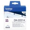 Rouleau d’étiquettes Brother DK-22214 d’origine en continu Autocollantes Noir sur blanc 12 mm x 30,5 m