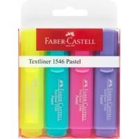 Surligneur Pastel 1546 Faber-Castell Assortiment Extra large Biseautée 1-5 mm 4 Unités