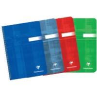 Cahier à spirales Clairefontaine A5 Assortiment Couverture en carton laminé Quadrillé 90 feuilles