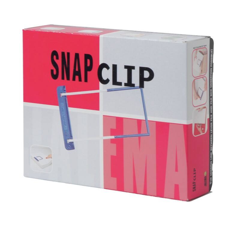 Clip d’archivage Djois SnapClip Blanc, bleu pétrole Plastique 20,1 x 6,3 cm 50 Unités 
