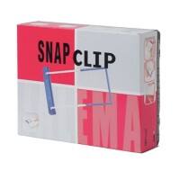 Clip d’archivage Djois SnapClip Blanc, bleu pétrole Plastique 20,1 x 6,3 cm 50 Unités 