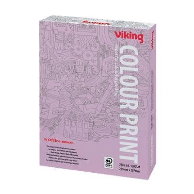 Papier Viking Colour Print A4 160 g/m² Lisse Blanc 250 Feuilles