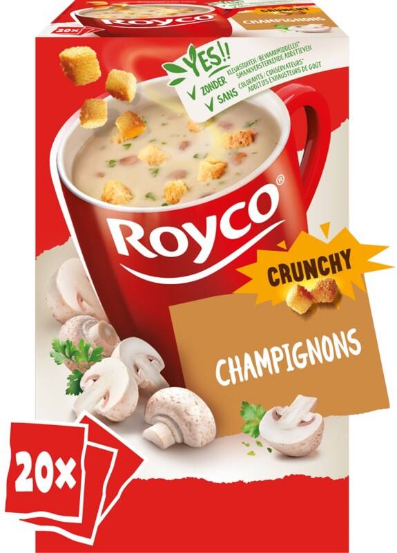 Soupe instantanée Royco Veloutine aux champignons avec croûtons 20 Unités de 30 g