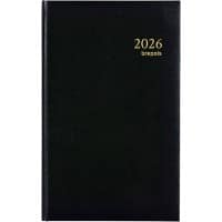 Agenda Brepols Brefix Lima 2026 A5 1 Jour par page Allemand, Anglais, Français, Italien, Espagnol Noir 0,016,1256,01,6,0
