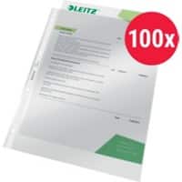 Pochette perforée Premium Leitz A4 Chrystal claire Transparent 80 microns PVC (Polychlorure de vinyle) Au-Dessus 4 Perforations 47340000 100 Unités