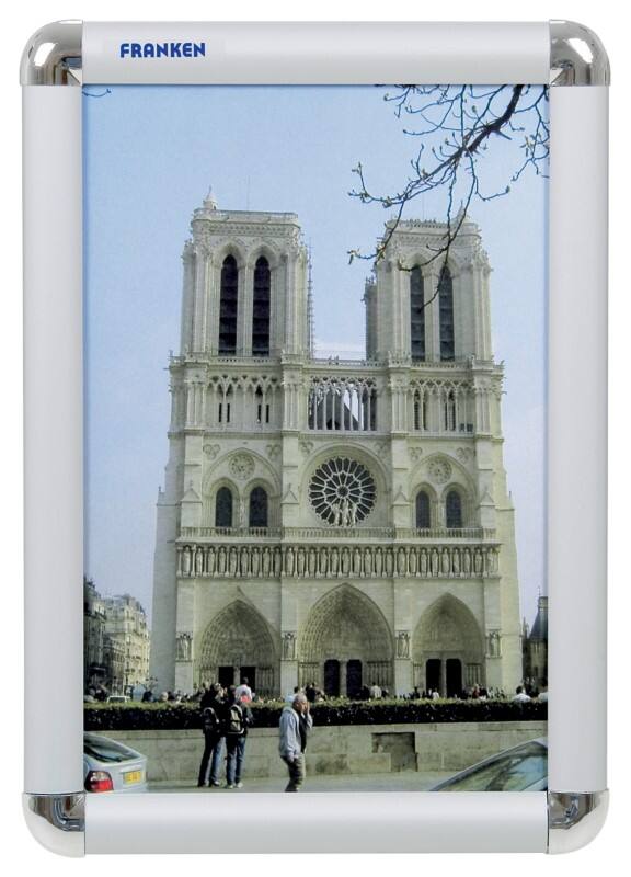 Cadre d'affichage Franken A4 Argenté Aluminium BS0701 23,9 (L) x 2,5 (P) x 32,6 (H) cm BS0701
