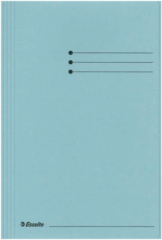 Farde à 3 rabats Esselte Manilla 1032302 foolscap bleu carton recyclé 250 feuilles 23,3 x 35 x 2 cm 50 unités