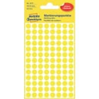 Pastilles autocollantes AVERY Zweckform 3013 Jaune Rond Ø 8 mm 4 Feuilles de 104 Étiquettes