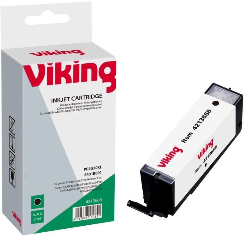 Cartouche jet d'encre Viking Compatible Canon PGI-550XLPGBK Noir