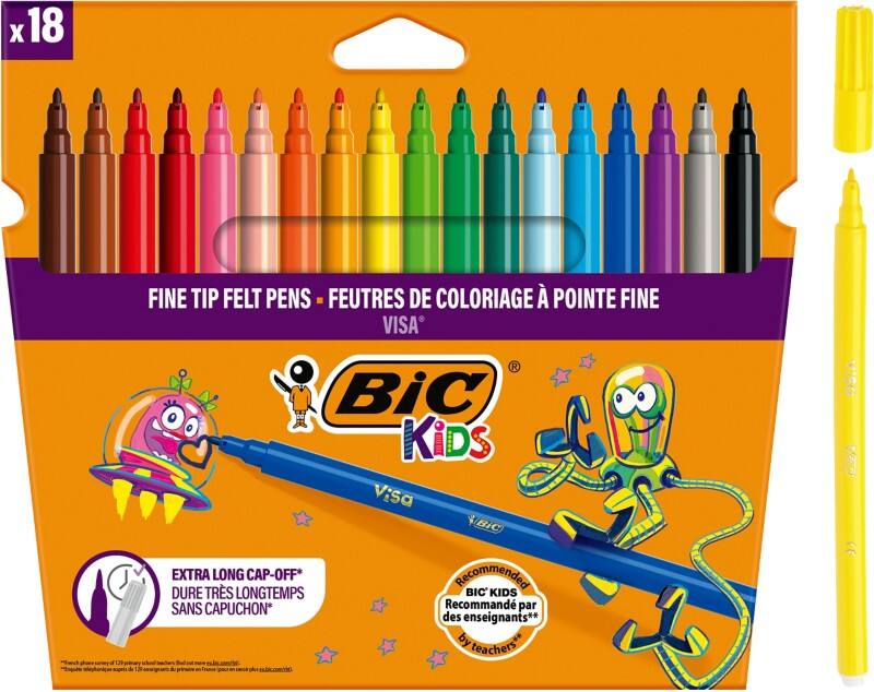 Feutre BIC Visa Assortiment 18 Unités