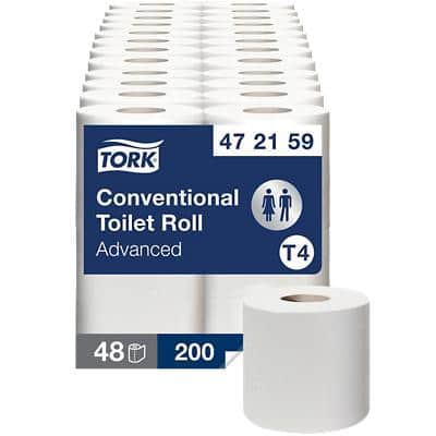 Papier toilette Tork T4 Advanced 2 épaisseurs 48 Rouleaux de 200 Feuilles