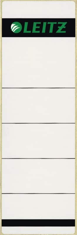 Étiquettes adhésives pour dos de classeurs Leitz A4 61,5 mm Blanc 10 Unités