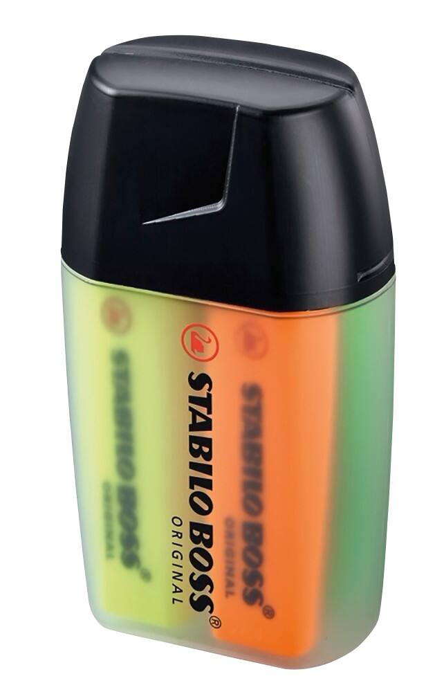 Surligneurs et étui STABILO Original Pointe biseauté Assortiment de couleurs 4 Unités