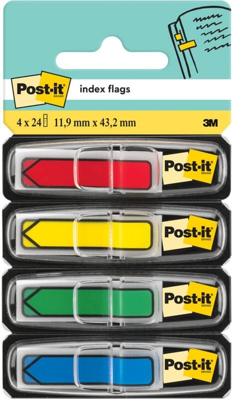 Index flèche Post-it 684-ARR3 Assortiment 11,9 x 43,2 mm 24 x 4 unités