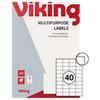 Étiquette multifonction Viking 4243545 Autocollant Blanc 52,5 x 29,7 mm 100 feuilles 4000 étiquettes
