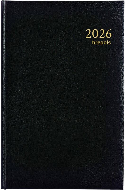 Agenda Brepols Saturnus Lima 2026 Spécial 1 Semaine sur 2 pages Néerlandais, Français, Allemand, Anglais Noir 0,231,1255,01,6,0