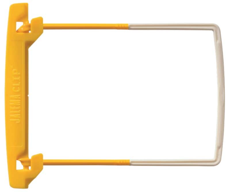 Fixe-dossiers Djois JalemaClip Blanc, jaune Plastique Non Adhésif 20 (L) x 6,5 (H) cm 100 Unités