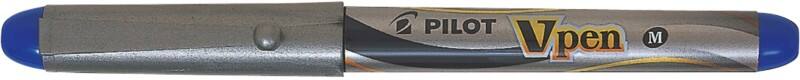 Stylo-plume Pilot V-Pen silver Non rétractable 0,5 - 0,58 mm Moyen Argenté, Bleu