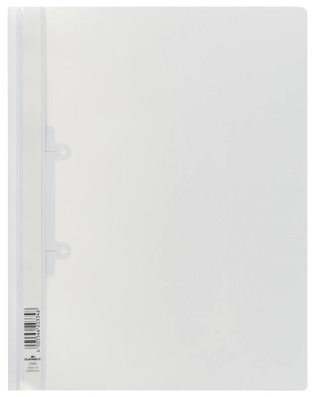 Farde à lamelles DURABLE 2580 A4, très large, chlorure de polyvinyle blanc (PVC)