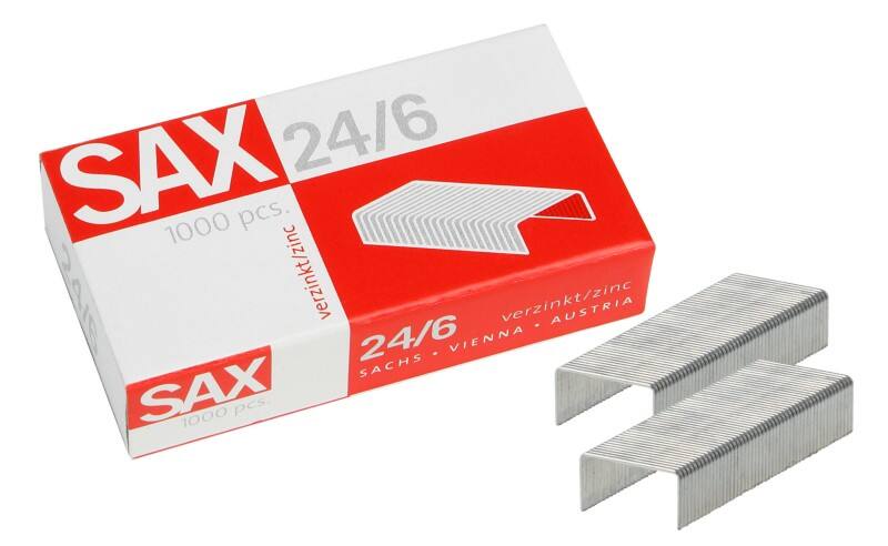 Agrafes SAX 24/6 1-246-00 Zinc Argenté 1000 Agrafes