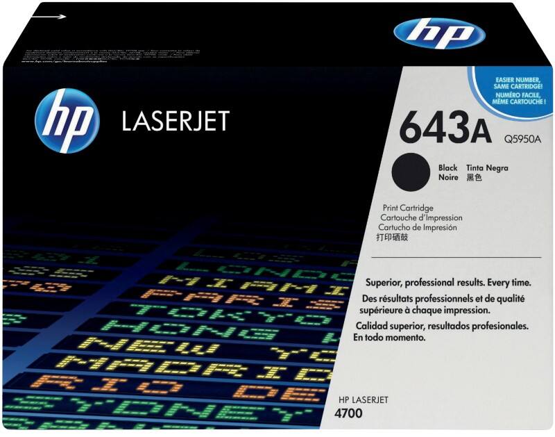 Toner HP 643A D'origine Q5950A Noir