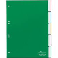 Intercalaires DURABLE Vierge A4 Vert 5 intercalaires PVC (Polychlorure de vinyle) Portrait A4 6 Perforations 6220