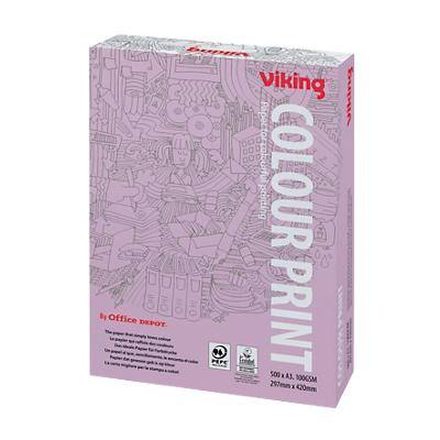 Papier Viking Colour Print A3 100 g/m² Lisse Blanc 500 Feuilles