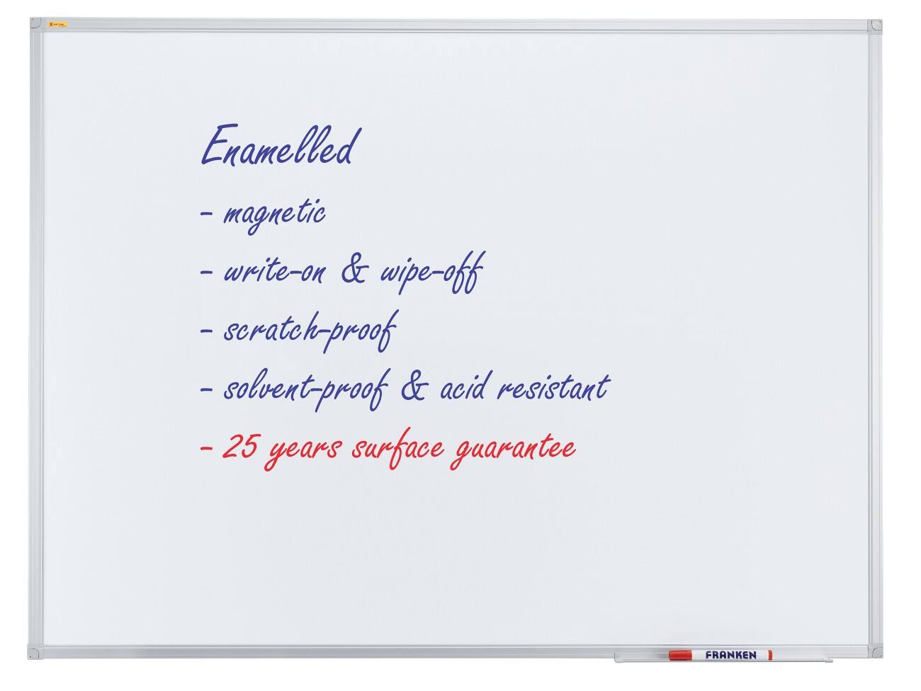 Tableau blanc Franken X-tra!Line Magnétique Simple face 180 (L) x 120 (H) cm Blanc