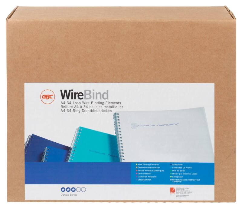 Baguettes de reliure en métal GBC A4 12,5 mm 115 Feuilles Métal 100 Unités