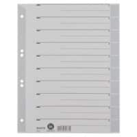 Intercalaires Leitz 1 à 10 A4 extra large Gris foncé 10 intercalaires Carton 6 Perforations 1652 100 Unités