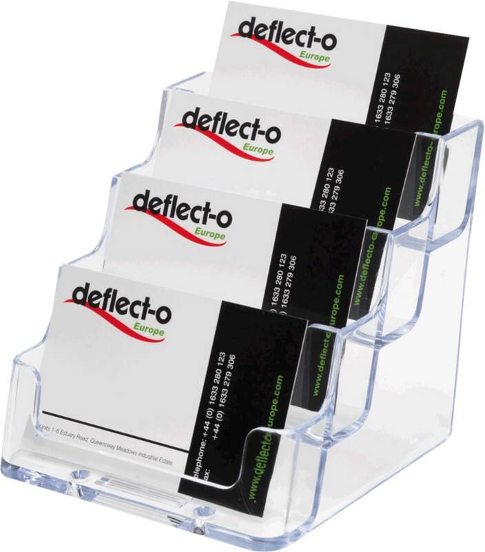 Support pour cartes de visite Deflecto Plastique Transparent