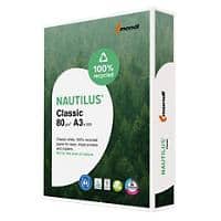 Papier imprimante Nautilus Classic A3 Recyclé 80 g/m² Dépoli Blanc 500 Feuilles