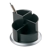 Pot à crayons helit H6220599 Polystyrène Noir, argenté 15 x 11,2 cm