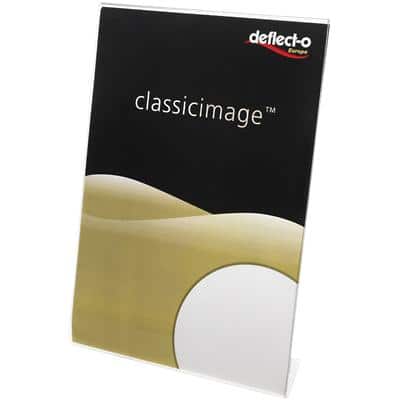 Porte-brochures Deflecto A4 Autoportant Rectangulaire 21 (l) x 6,9 (p) x 30,2 (h) cm Transparent