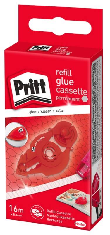 Recharge de roller de colle Pritt Rechargeable permanente 0,84 cm 2111973 Rouge