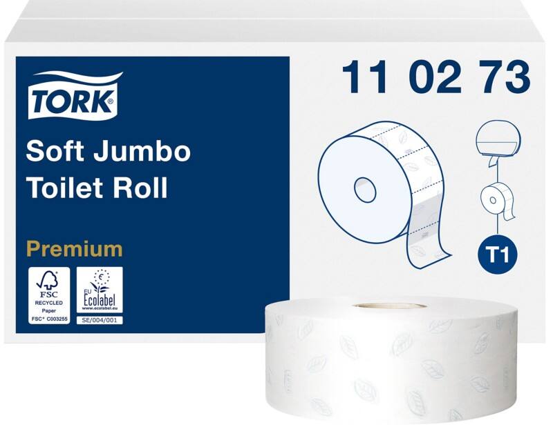 Papier toilette Tork T1 Premium 2 épaisseurs 110273 6 Rouleaux de 1 800 Feuilles