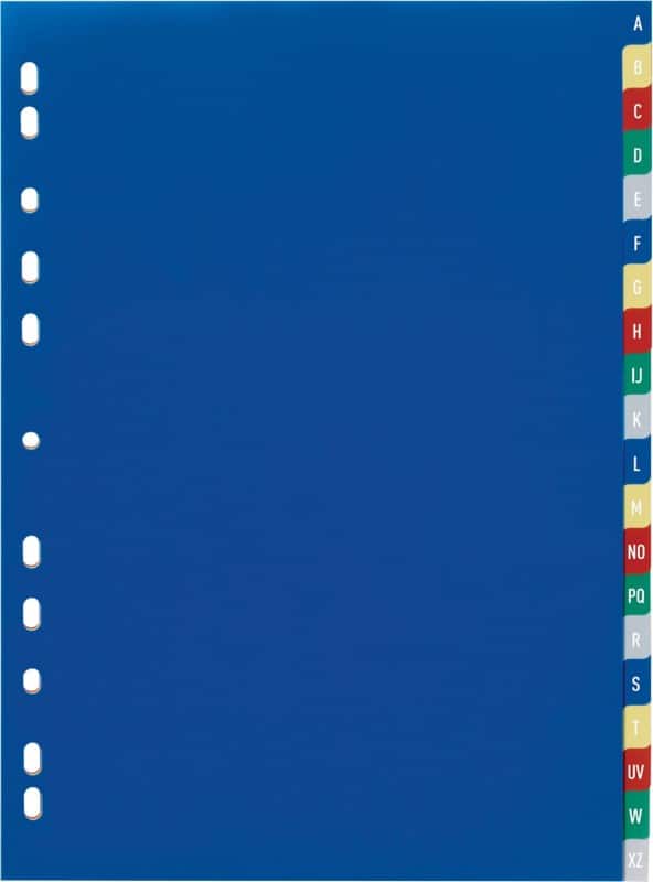 Intercalaires alphabétiques A - Z DURABLE A4 Assortiment 20 intercalaires PP (Polypropylène) 11 Perforations 6755